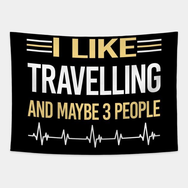 3 People Travelling Travel Traveling Vacation Holiday Tapestry by symptomovertake