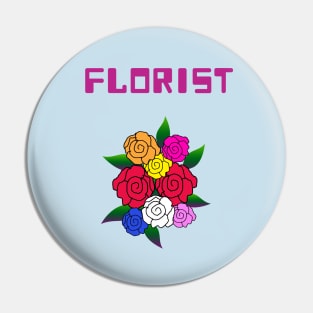 Florist multicolor flowers Pin