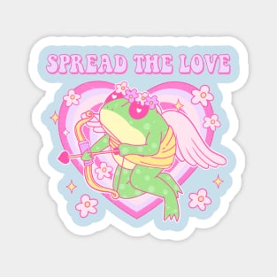 Frog In Love Cupid Frog Spread The Love Couples Love Magnet