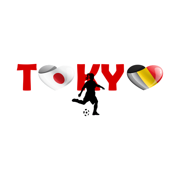 Sports games in Tokyo: Football team from Belgium (BE) by ArtDesignDE