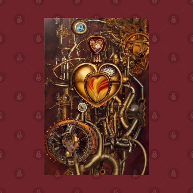 Steampunk mechanical heart by Dendros-Studio