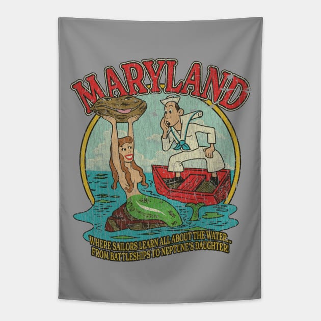 Maryland - Where Sailors Learn All About The Water 1961 Tapestry by JCD666