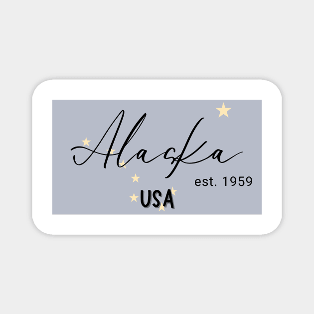 Alaska, USA ~ Flag of Alaska Magnet by LinguaPampa