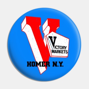 Victory Market Former Homer NY Grocery Store Logo Pin