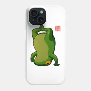 yoga frog headstand pose Phone Case