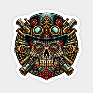 Steampunk Dia de los Muertos Magnet