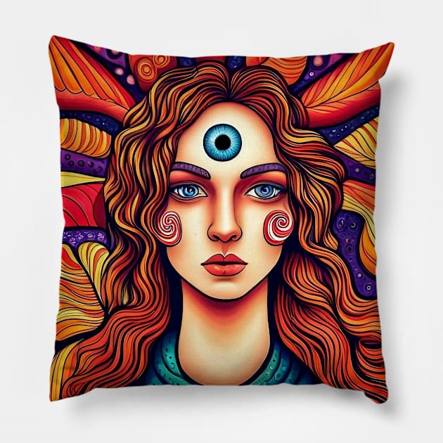 Hannah the Mystic Sorceress Witch Pillow by Davey's Designs