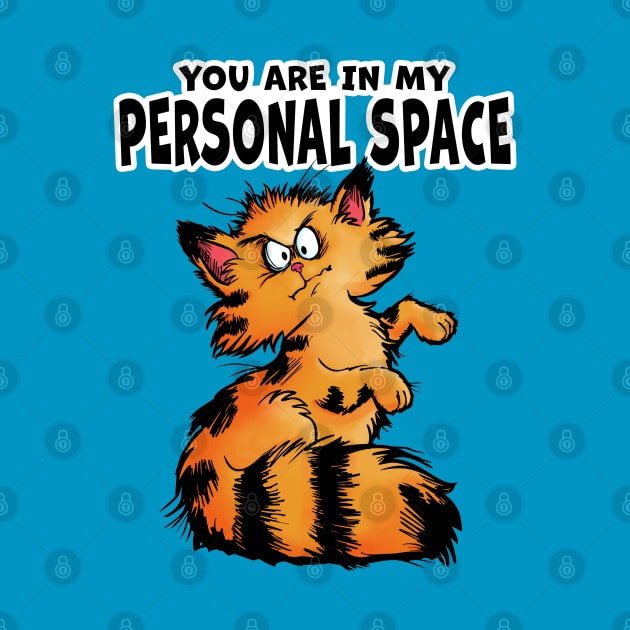 Personal Space Cat by Kerrycartoons