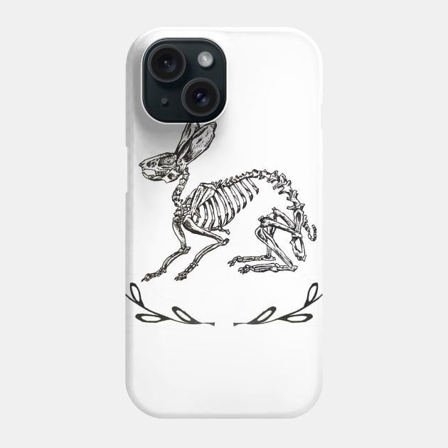 Bunny Skeleton Phone Case by deadlydelicatedesigns