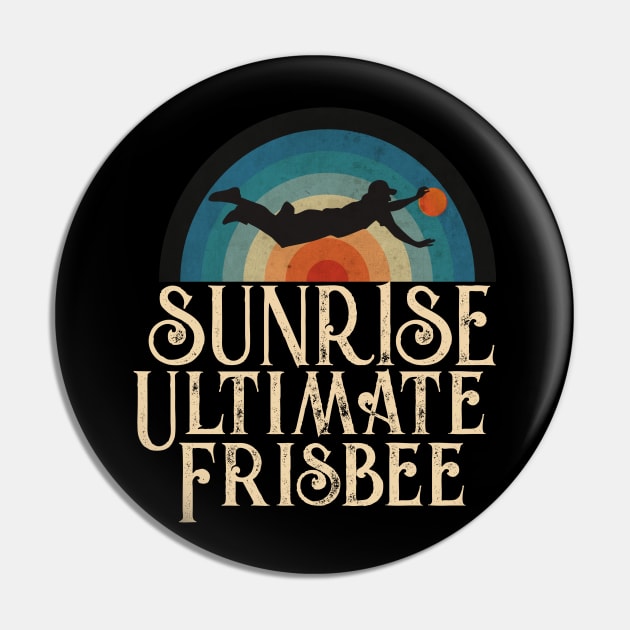 Ultimate Frisbee Sunset Pin by CTShirts