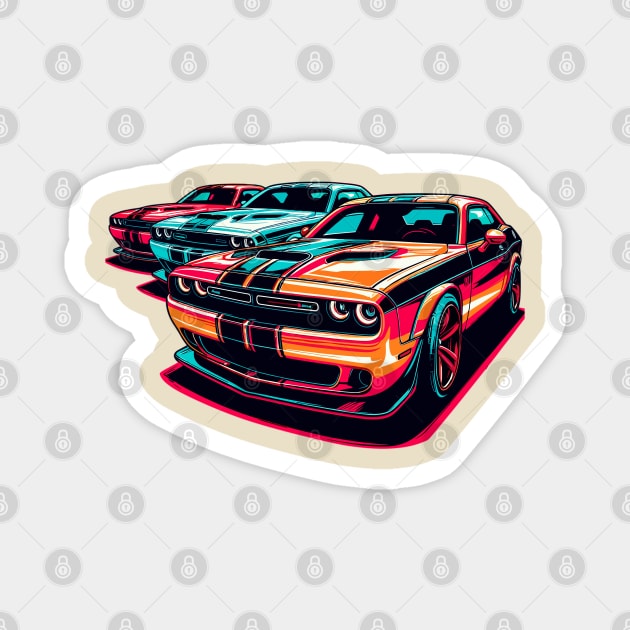 Dodge Challenger Magnet by Vehicles-Art