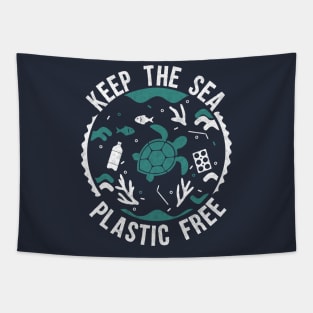 Keep the sea plastic free Tapestry