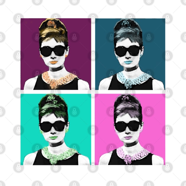 Audrey Hepburn has Breakfast at Tiffanys with Andy Warhol by Gromit