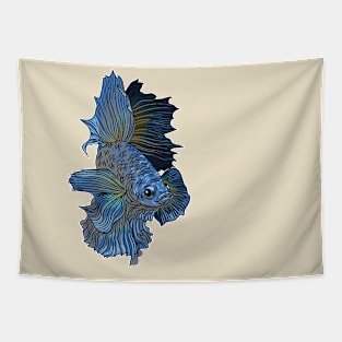 blue sea ornamental fish Tapestry