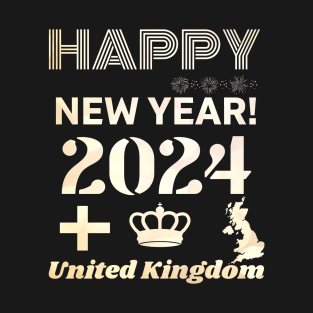 Happy New Year 2024 United Kingdom T-Shirt