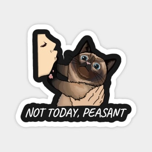 Not Today Peasant, Funny Siamese Cat Design For Cat Mom and Cat Dads Magnet