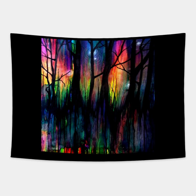 Rainbow forest Tapestry by Twisted Shaman