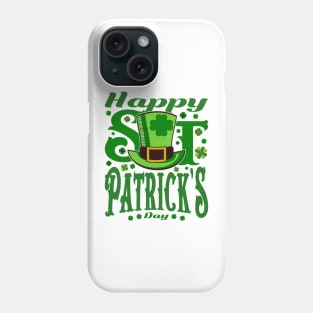 Happy St Patrick's Day Green Text Phone Case