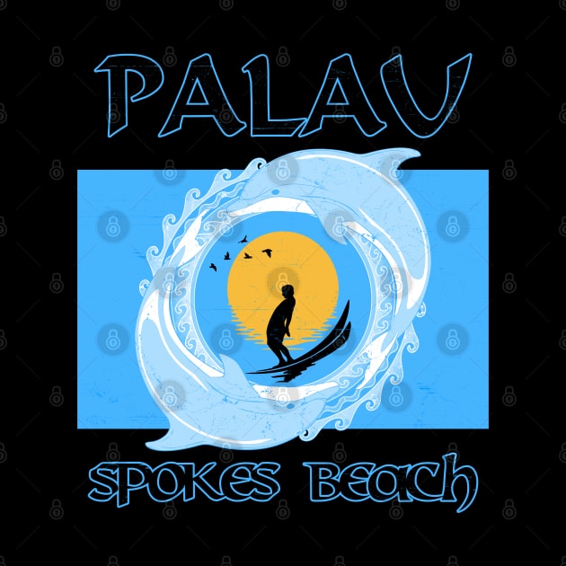 Palau Spokes Beach by NicGrayTees