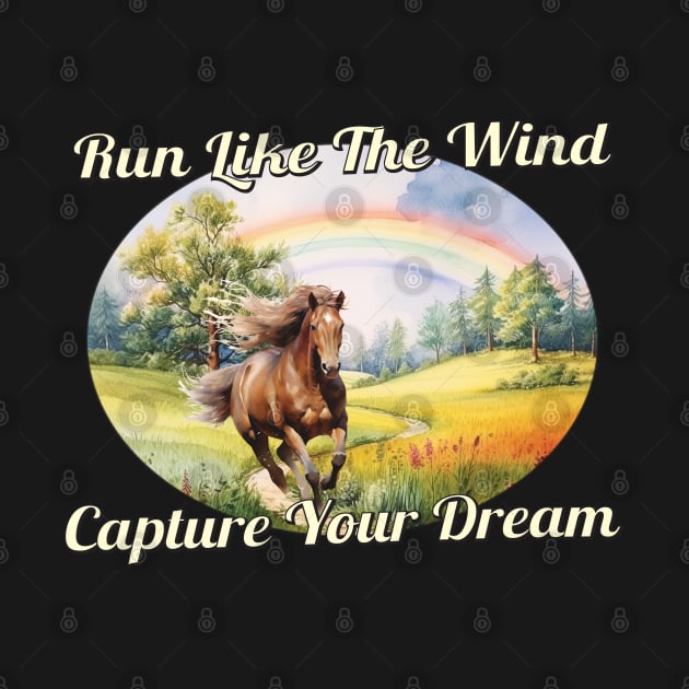 Horse Run Like The Wind, Capture Your Dreams by KEWDesign