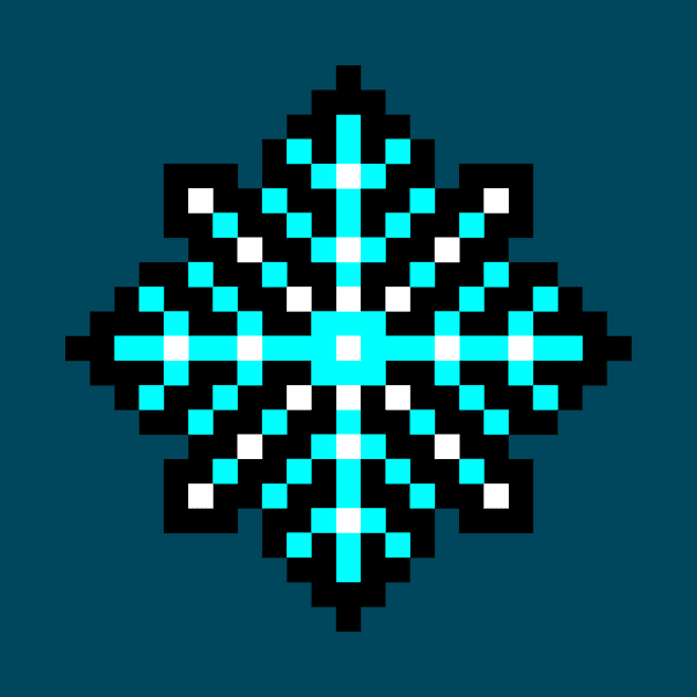 cool christmas snowflake pixel kids by Pixelo