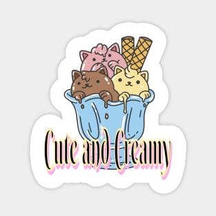 Purrfectly Cute and Creamy! Magnet