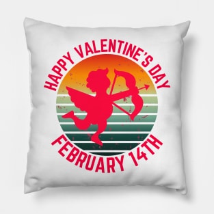 Happy Valentine's Day February 14th Pillow