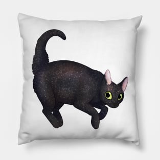 Cozy Big Black Cat Pillow