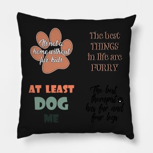 Dog quotes sticker pack Pillow