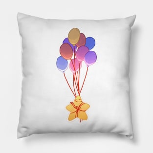 balloons holding up star Pillow