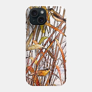 canary birds in the grass Phone Case