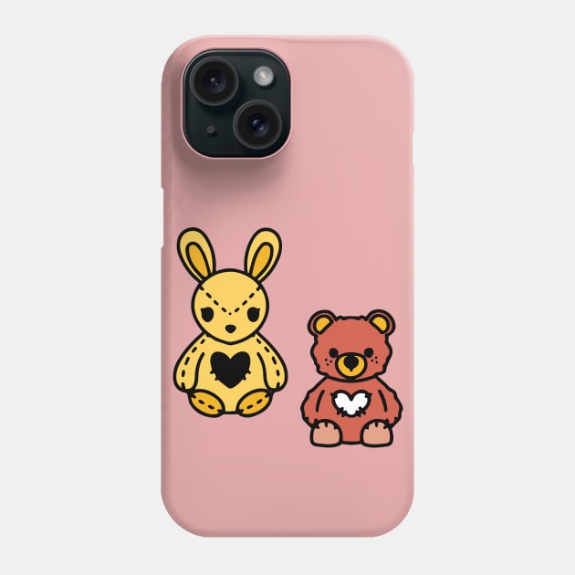 bunny teddy bear Phone Case by lazykitty