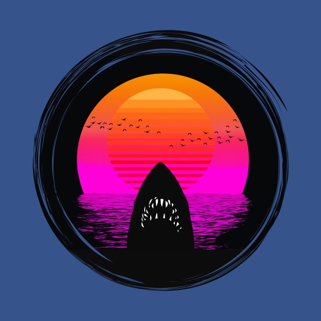 JAWS RETRO FAN ART by theanomalius_merch