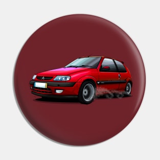 Citroen Saxo Illustration - Red Pin