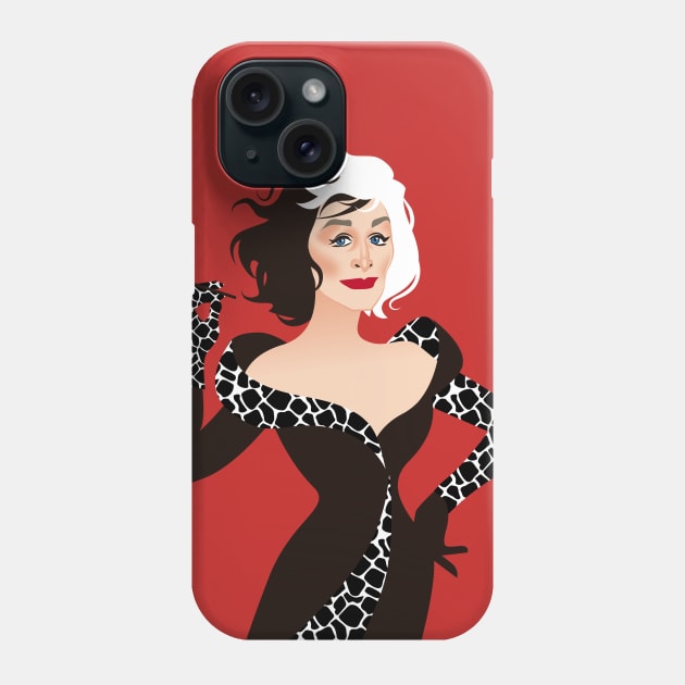 Cruella Phone Case by AlejandroMogolloArt