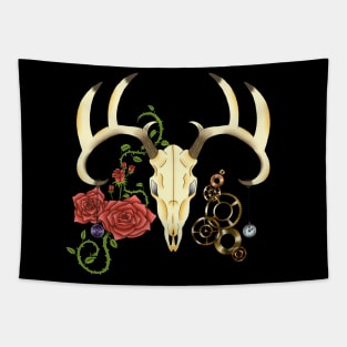 Steampunk deer skull Tapestry