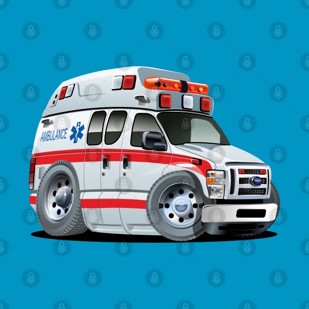 Cartoon Ambulance Car by Mechanik