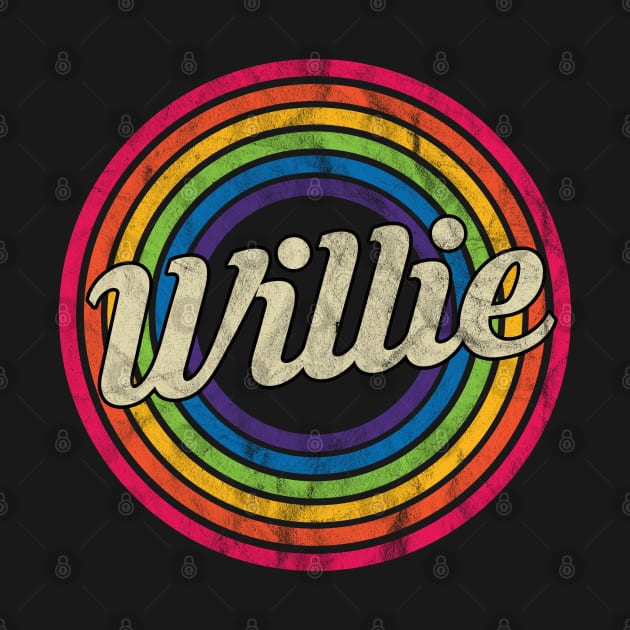 Willie - Retro Rainbow Faded-Style by MaydenArt