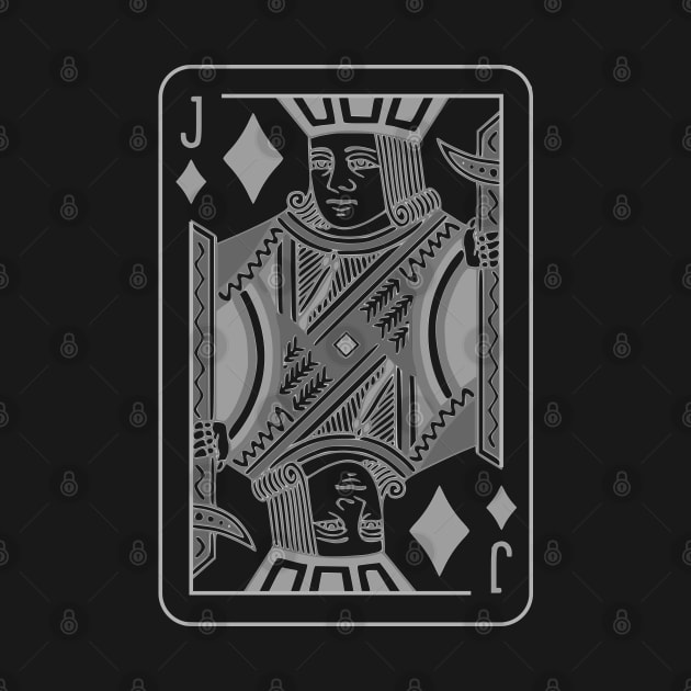 Jack of Diamonds Grayscale by inotyler