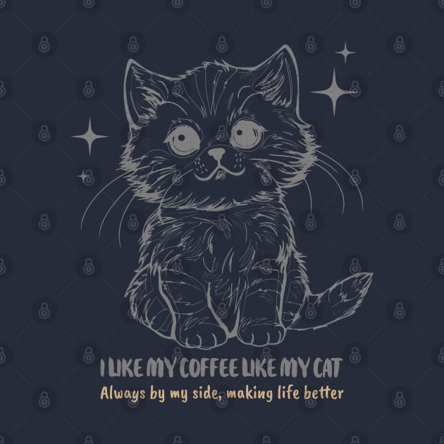 I Like my Coffee Like my Cat Coffee Cat by Distinkt