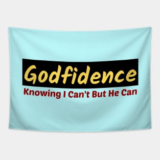 Godfidence - Christian Saying Tapestry