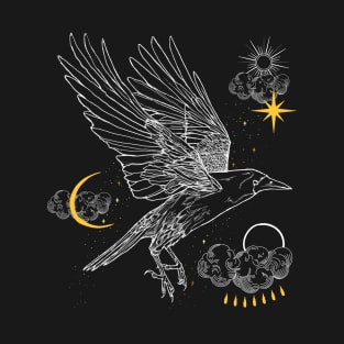 Crow In The Clouds T-Shirt