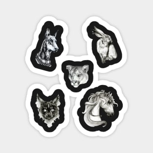 Pack stickers and magnets "Animals" Magnet