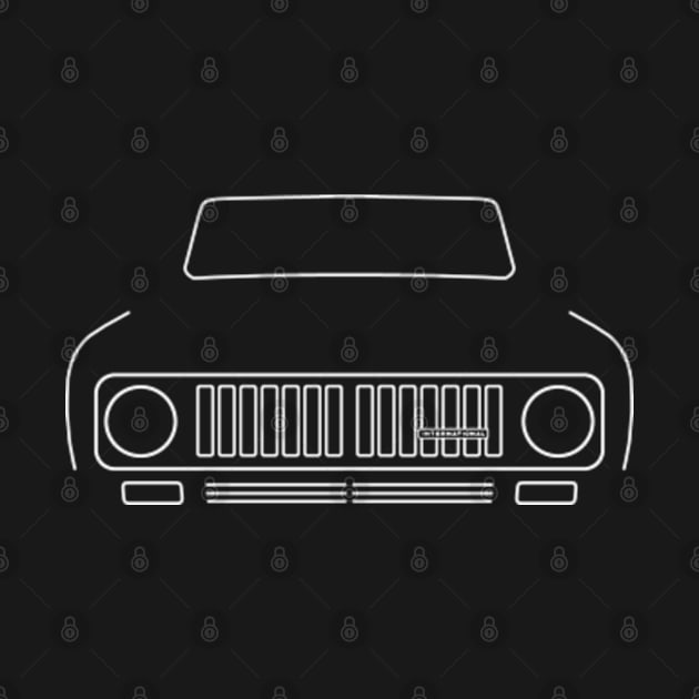 IH Scout II 4x4 truck 1973 outline graphic (white) by soitwouldseem