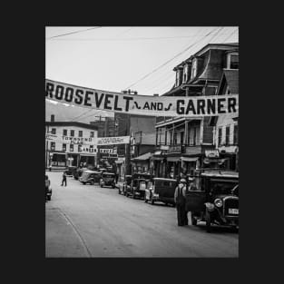 Roosevelt banner, Hardwick, Vermont - 1936 T-Shirt