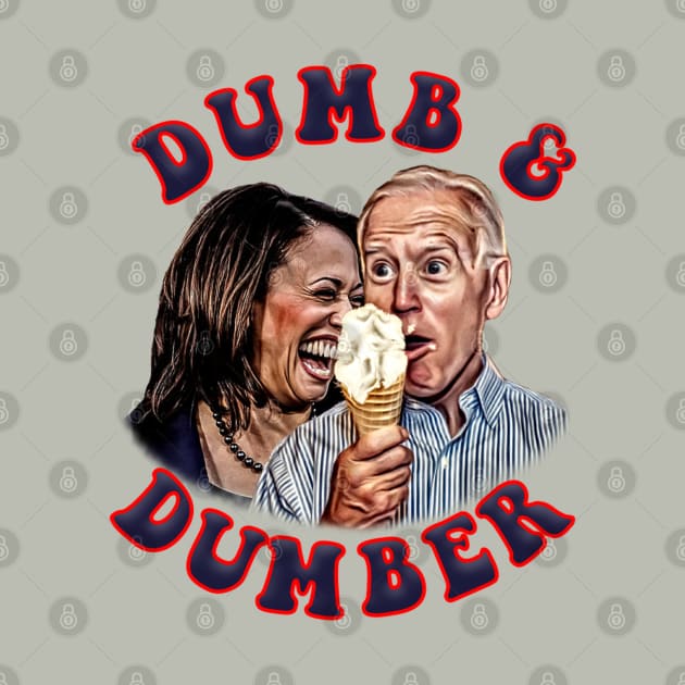 DUMB & DUMBER Biden and Harris Cartoon by Roly Poly Roundabout
