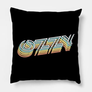 Ozzy Retro Typography Faded Style Pillow