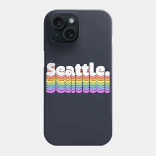 Seattle \\// Retro Typography Design Phone Case