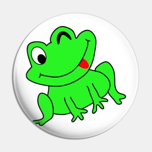 Funny frog Pin