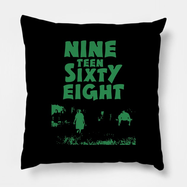 1968 Zombie Movie Pillow by GloopTrekker